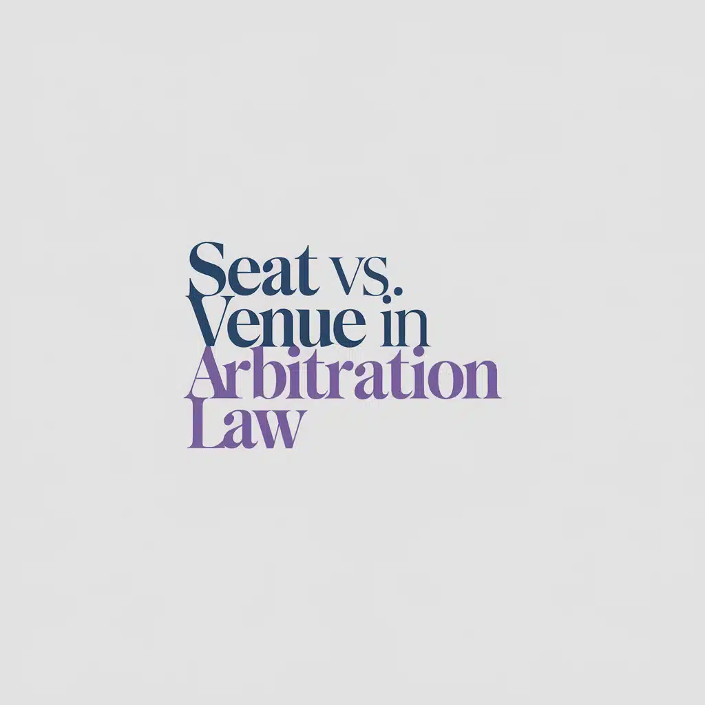 seat vs. venue in arbitration in India Case laws and difference between seat and venue