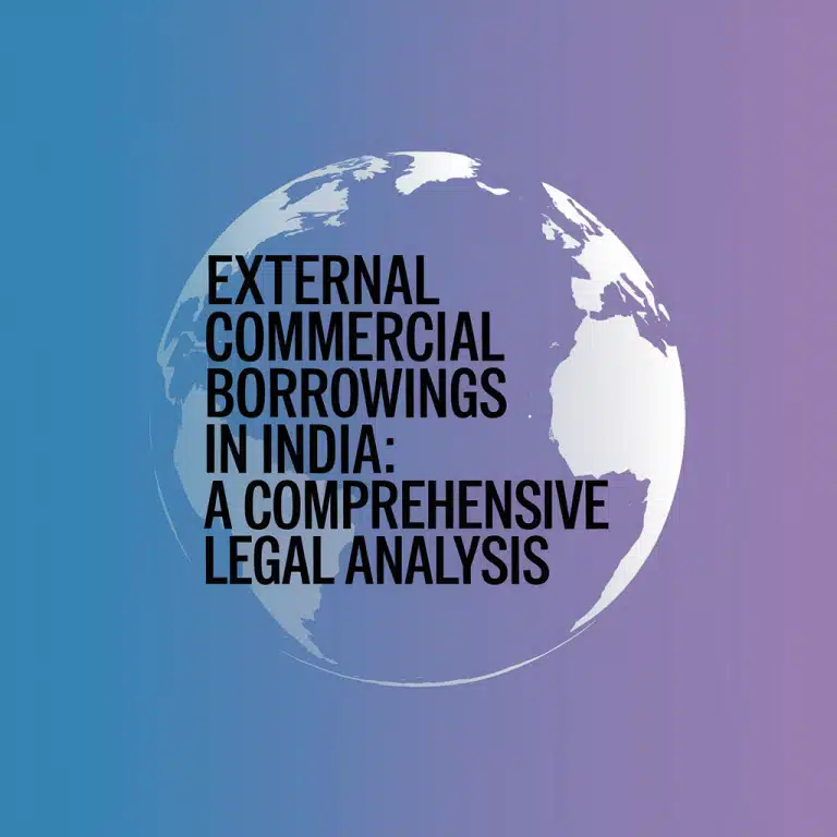 External Commercial Borrowings in India: A Comprehensive Legal Analysis