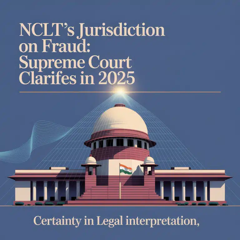 NCLT's Jurisdiction on Fraud: Supreme Court Clarifies in 2025