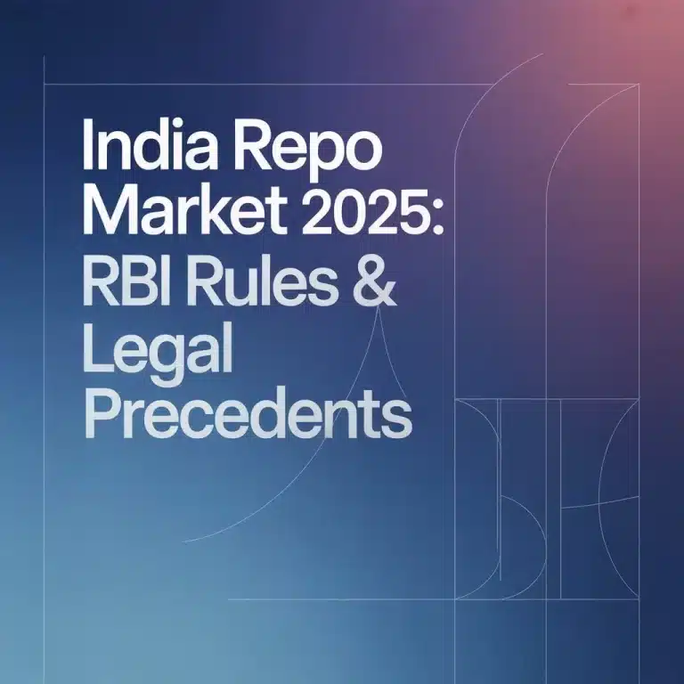 India Repo Market 2025 RBI Rules & Legal Precedents