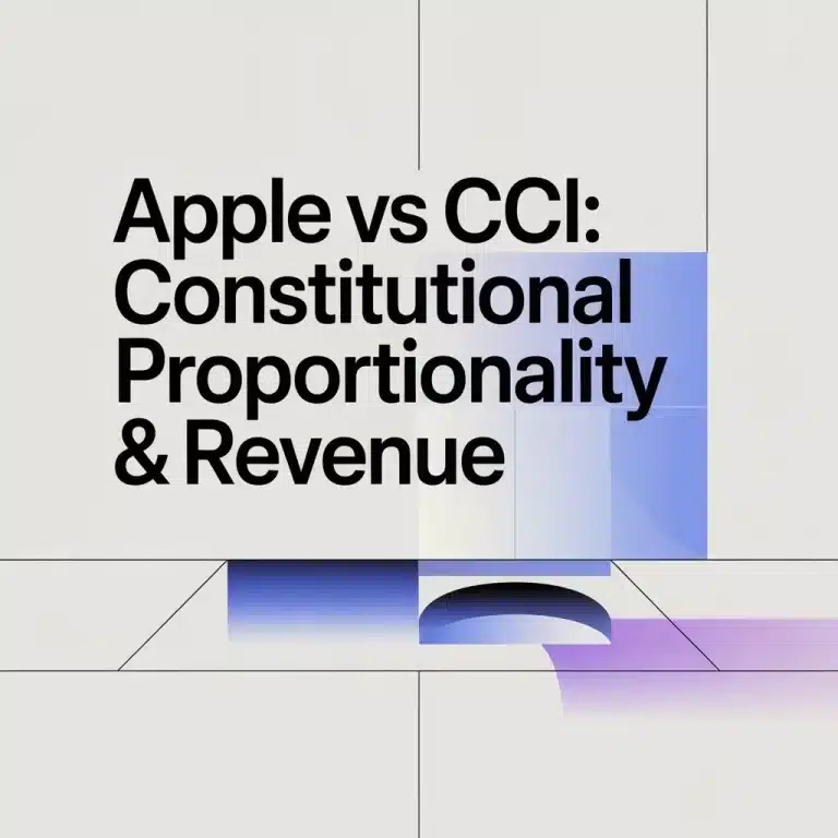 Apple vs CCI: Constitutional Proportionality & Revenue
