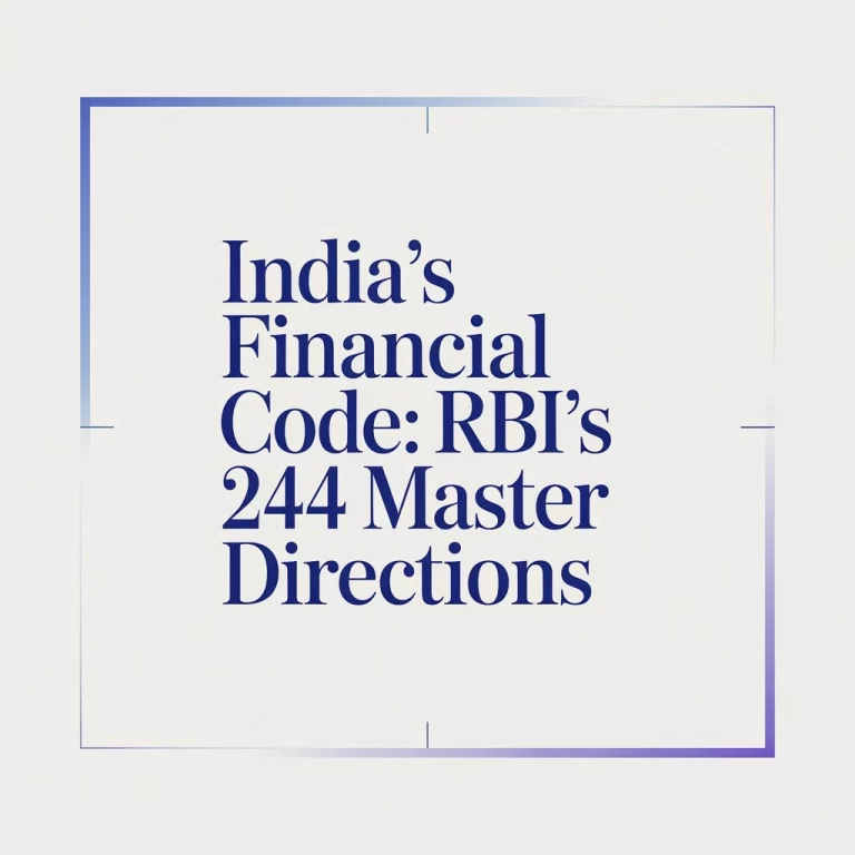 India’s Financial Code RBI’s 244 Master Directions