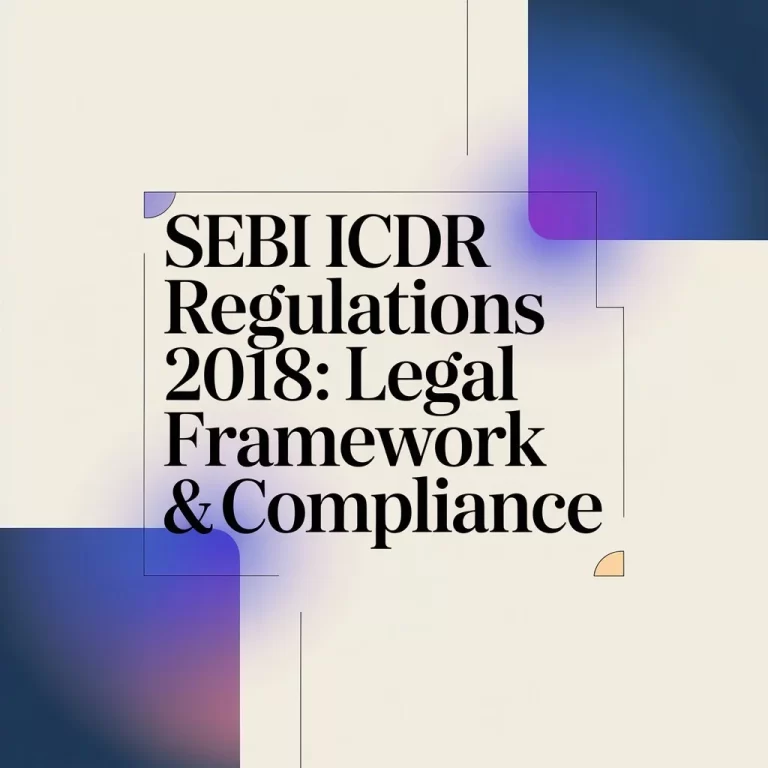 SEBI ICDR Regulations 2018 Legal Framework & Compliance