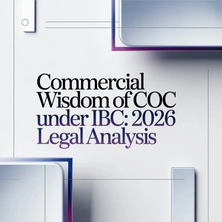 Commercial Wisdom of CoC under IBC 2026 Legal Analysis