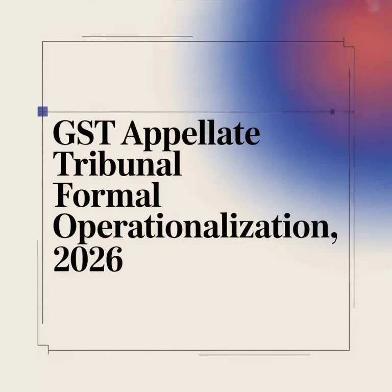 GST Appellate Tribunal Formal Operationalization,2026