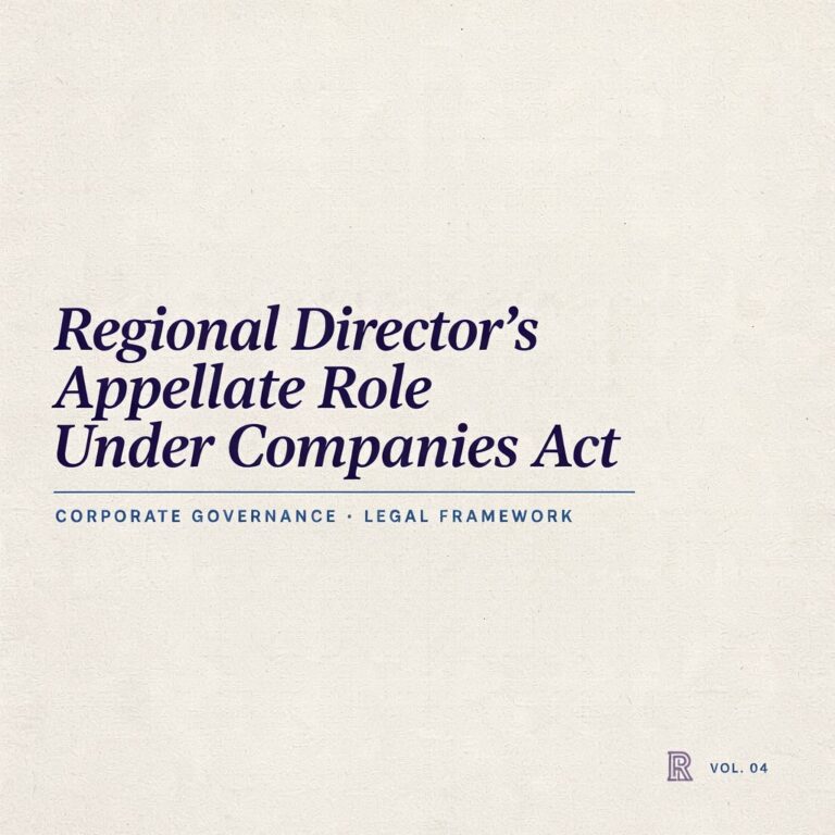 Regional Director’s Appellate Role Under Companies Act